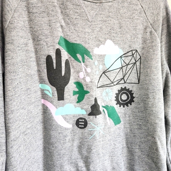MARINE LAYER GRAPHIC SWEATSHIRT THE CLIMATE PLEDGE  GRAY SOFT FLEECE  SIZE XL - Picture 6 of 8